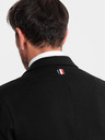 Ombre Clothing Moški črni blazer SLIM z rahlo teksturo