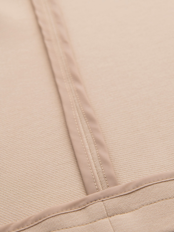 Ombre Clothing Moški bež blazer SLIM iz rahlo strukturiranega pletiva