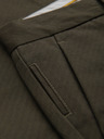 Ombre Clothing Moške chino hlače REGULAR FIT z rahlo strukturo - temno zelene