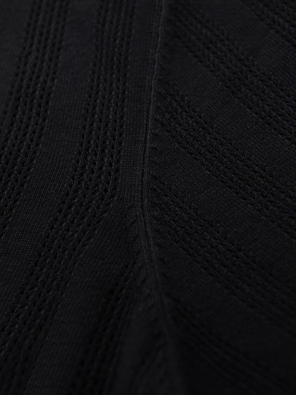 Ombre Clothing Moško polo majico z zadrgo pri izrezu - črna