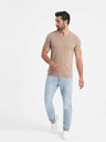Ombre Clothing Siva moška bombažna majica z osnovnim vratom Ombre Clothing