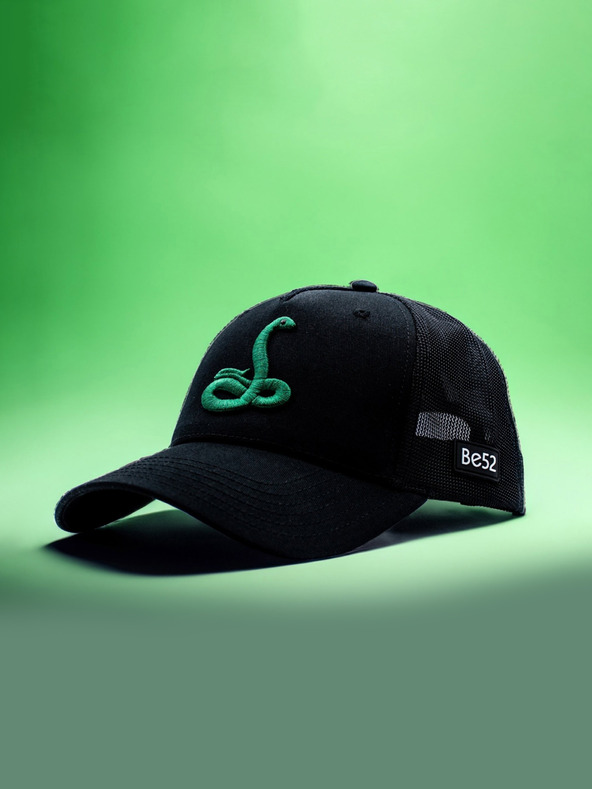 Be52 Be52 Snake kšiltovka premium črna/zelena