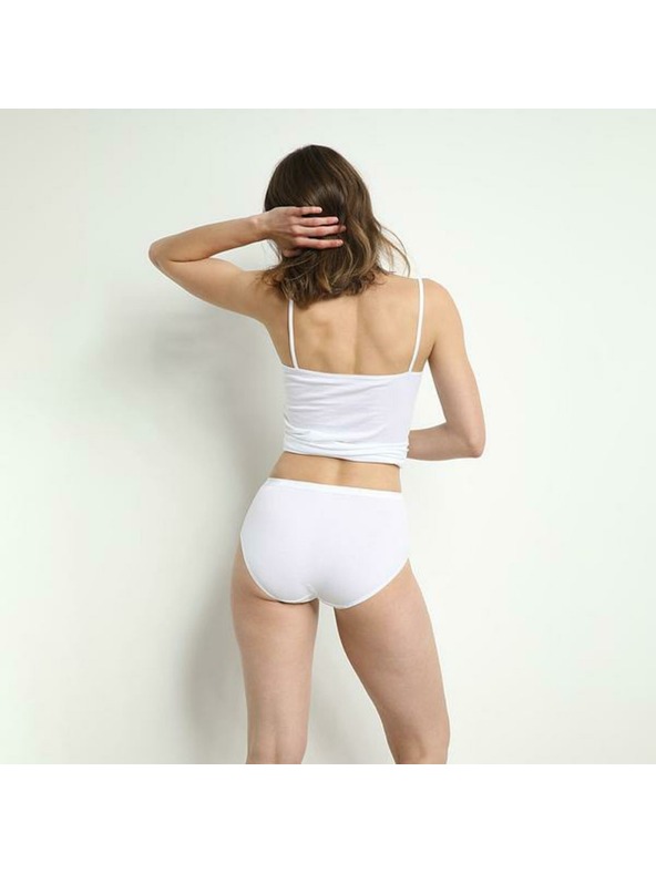 DIM Ženske bombažne hlačke 2 kosa - bela