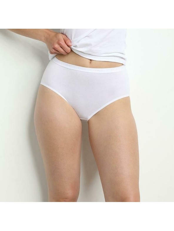 DIM Ženske bombažne hlačke 2 kosa - črna - bela