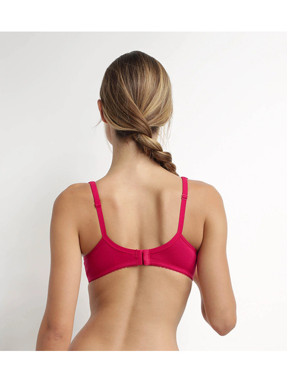 DIM Ženski nedrček iz bio bombaža - rdeč