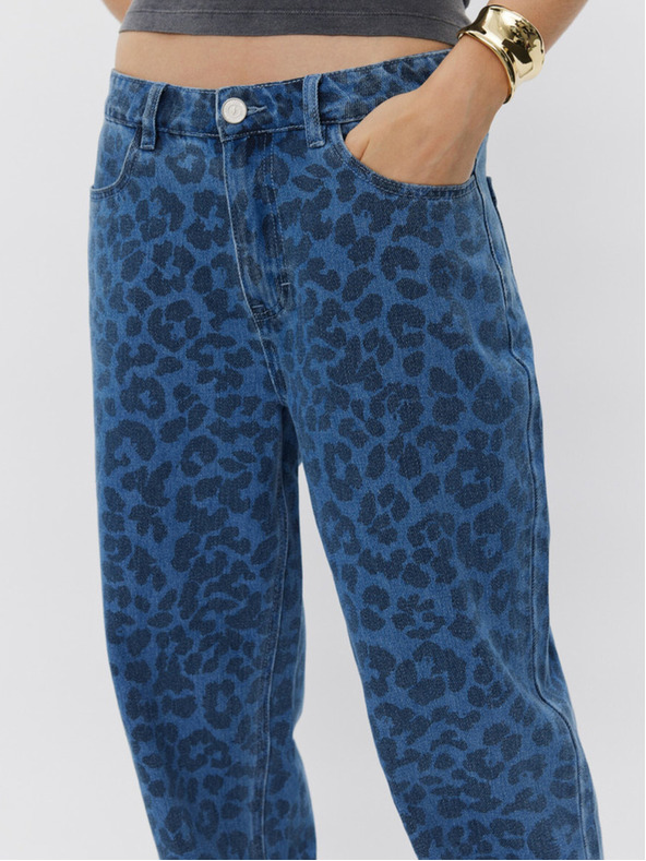 Sofie Schnoor Modre ženske vzorčaste kavbojke Sofie Schnoor