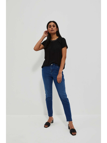 Moodo Ženske jeans hlače Moodo – temno modre