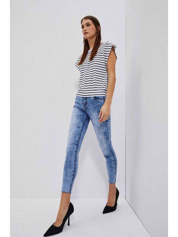 Moodo Ženske jeans hlače Moodo – temno modre