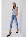 Moodo Ženske jeans hlače Moodo – temno modre