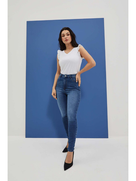 Moodo Ženske jeans hlače Moodo – temno modre