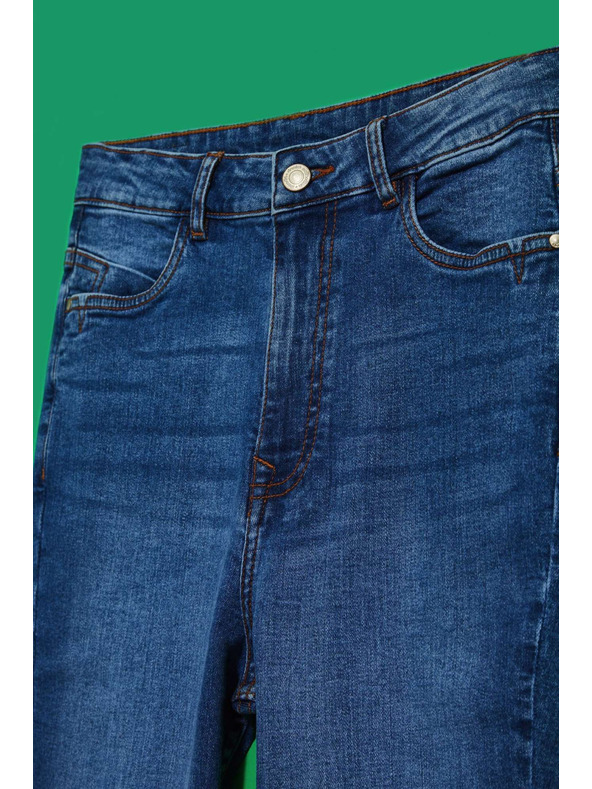 Moodo Ženske jeans hlače Moodo – temno modre