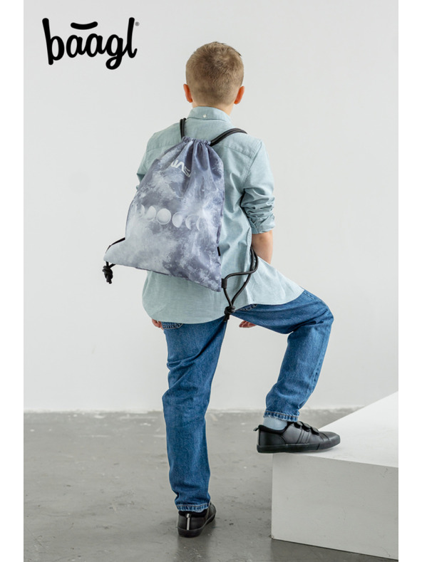 BAAGL  BAAGL 5 SET Skate NASA Grey: nahrbtnik, peresnica, etui, vrečka, mape