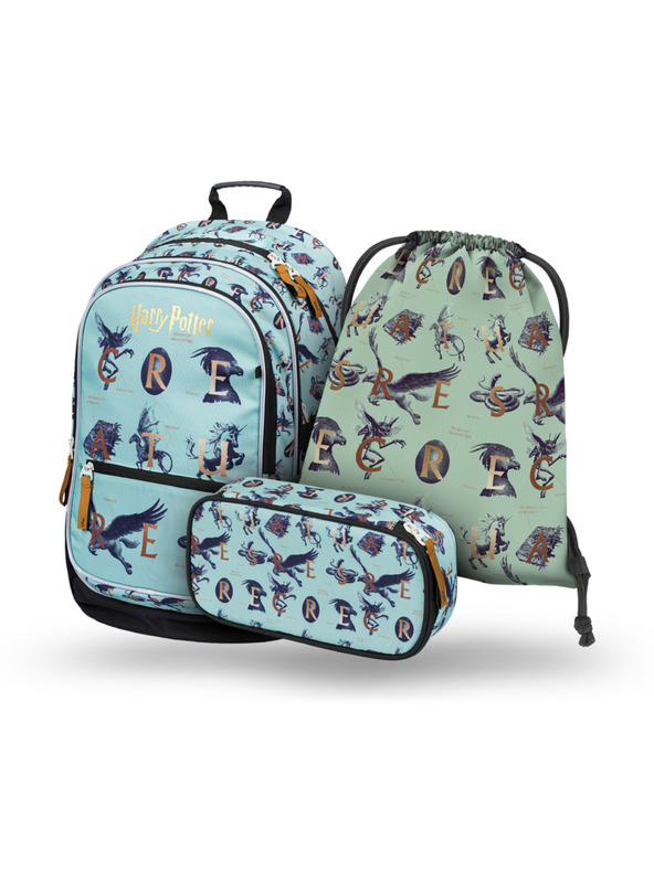 BAAGL  BAAGL 3 SET Core Harry Potter Fantastične živali: nahrbtnik, peresnica, vrečka