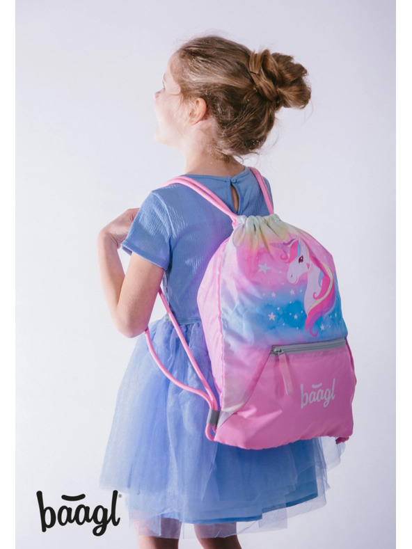 BAAGL  BAAGL Vrečka z žepom Rainbow Unicorn