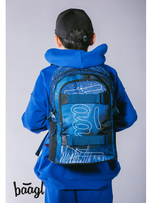 BAAGL  BAAGL 3 SET Skate Steel: nahrbtnik, peresnica, vrečka