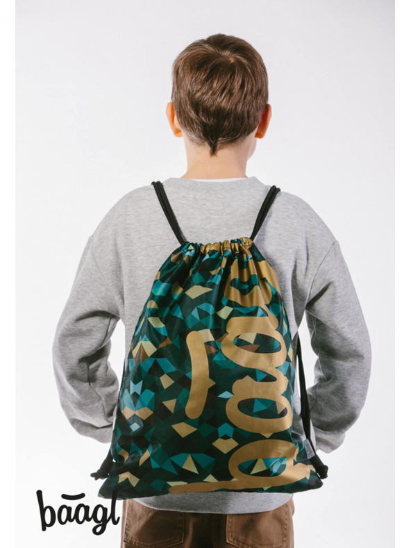 BAAGL  BAAGL 3 SET Skate Polygon: nahrbtnik, peresnica, vrečka