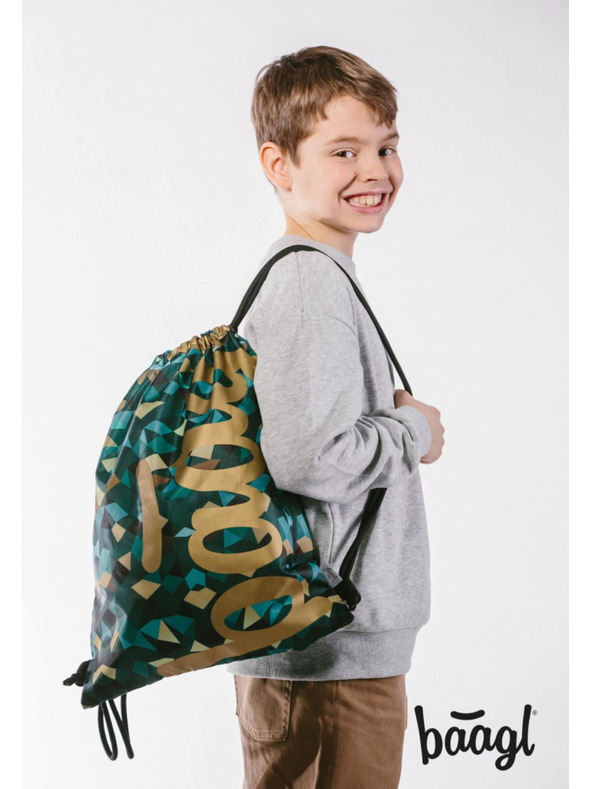 BAAGL  BAAGL 3 SET Skate Polygon: nahrbtnik, peresnica, vrečka