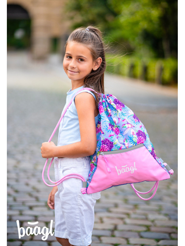 BAAGL  BAAGL 3 SET Airy Kolibri: nahrbtnik, peresnica, vrečka