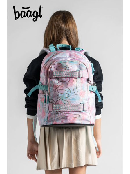 BAAGL  BAAGL 3 SET Skate Sunset: nahrbtnik, peresnica, vrečka