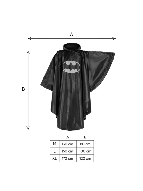 BAAGL  BAAGL Outdoor plašč ponče Batman Logo vel. M (130 -150 cm)