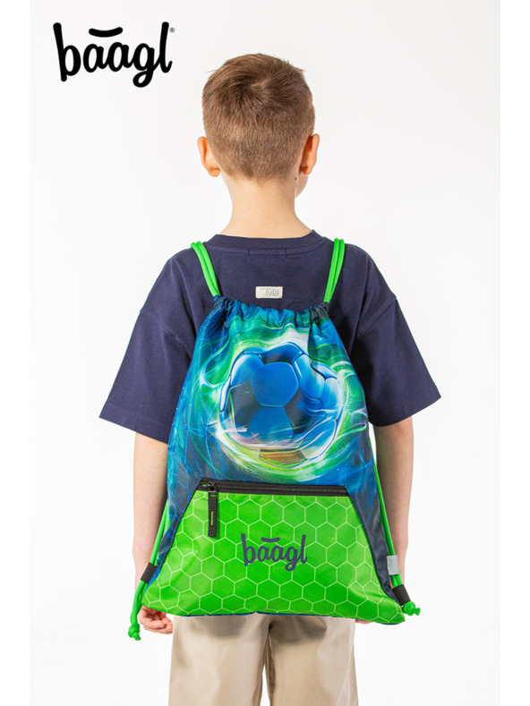 BAAGL  BAAGL SET 3 Zippy plus Nogometna žoga: šolska torba, peresnica, vrečka