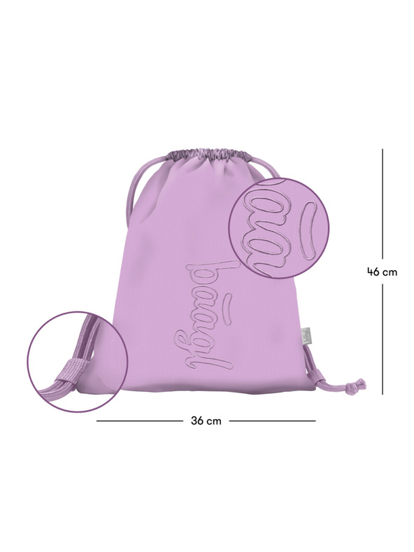 BAAGL  BAAGL SET 3 Core Lavender: nahrbtnik, peresnica, vrečka