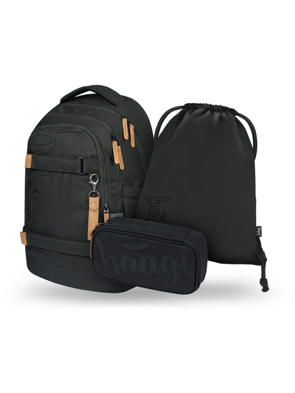 BAAGL  BAAGL SET 3 Skate max Darkness: nahrbtnik, peresnica, vrečka