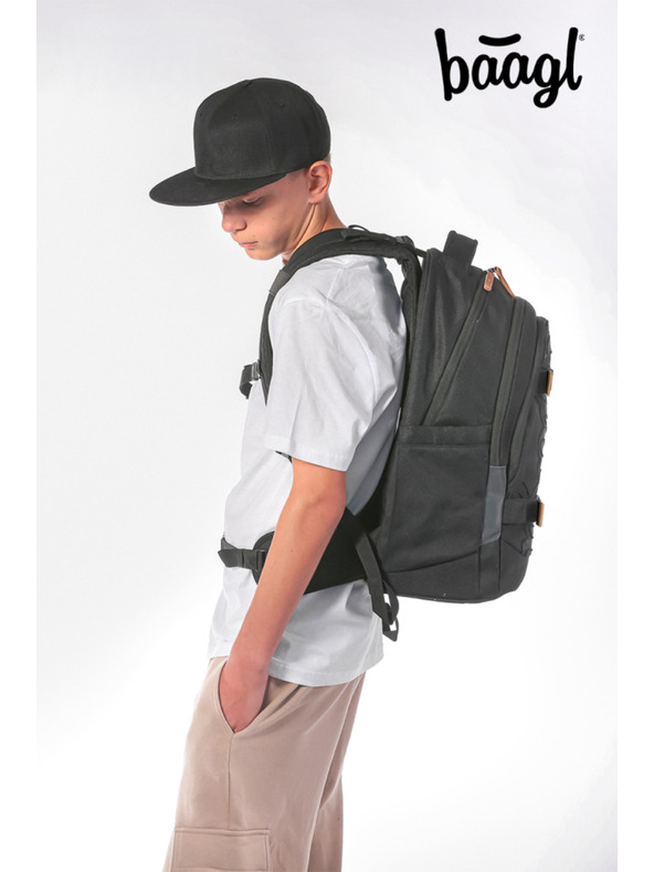 BAAGL  BAAGL SET 3 Skate max Darkness: nahrbtnik, peresnica, vrečka