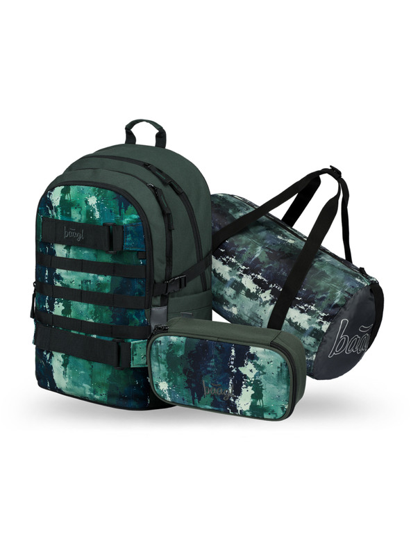 BAAGL  BAAGL SET 3 Skate Forest: nahrbtnik, peresnica, športna torba