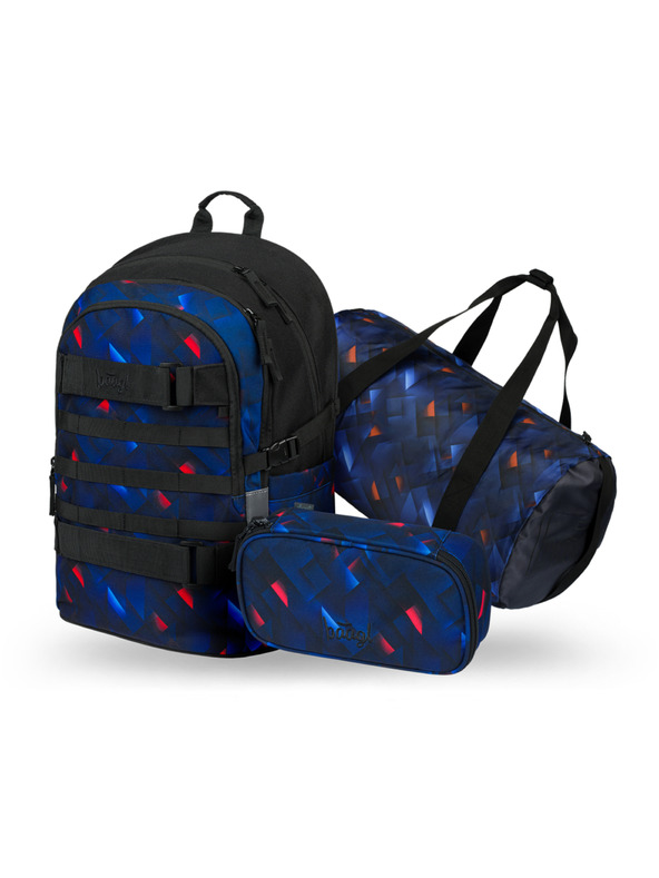 BAAGL  BAAGL SET 3 Skate Indigo: nahrbtnik, peresnica, športna torba