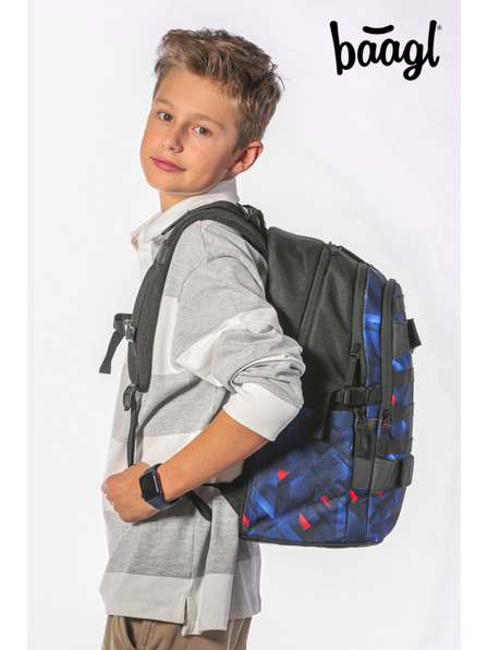 BAAGL  BAAGL SET 3 Skate Indigo: nahrbtnik, peresnica, športna torba