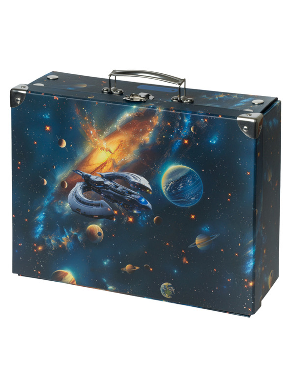 BAAGL  BAAGL Zložljiv šolski kovček Vesolje s kovinskim okovjem
