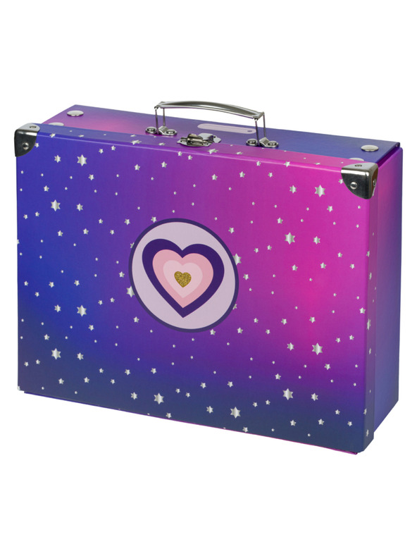 BAAGL  BAAGL Zložljiv šolski kovček Konji Srce s kovinskim okovjem