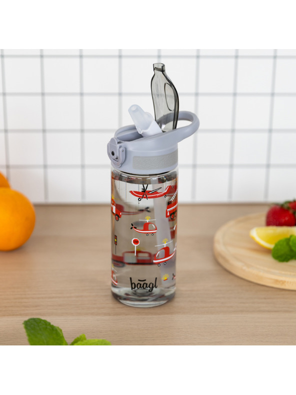 BAAGL  BAAGL Tritanska steklenica za pijačo z slamico Reševalci 500 ml