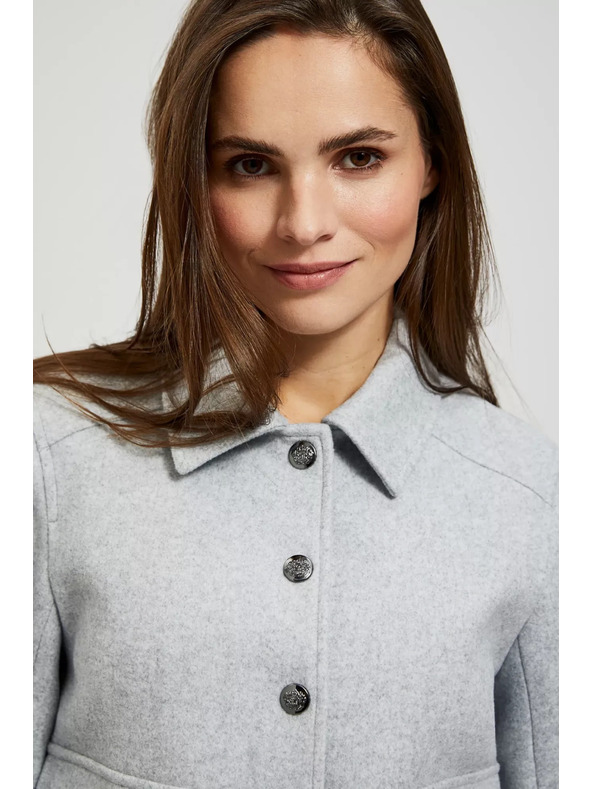 Moodo Svetlo siva srajčna jakna
