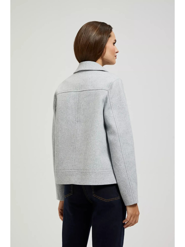 Moodo Svetlo siva srajčna jakna