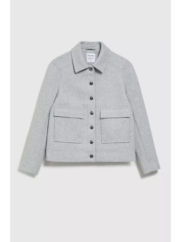Moodo Svetlo siva srajčna jakna