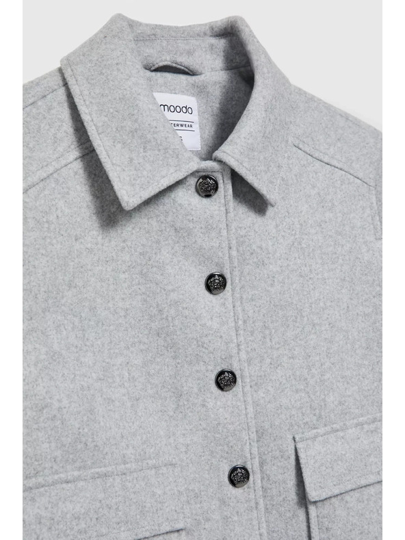 Moodo Svetlo siva srajčna jakna