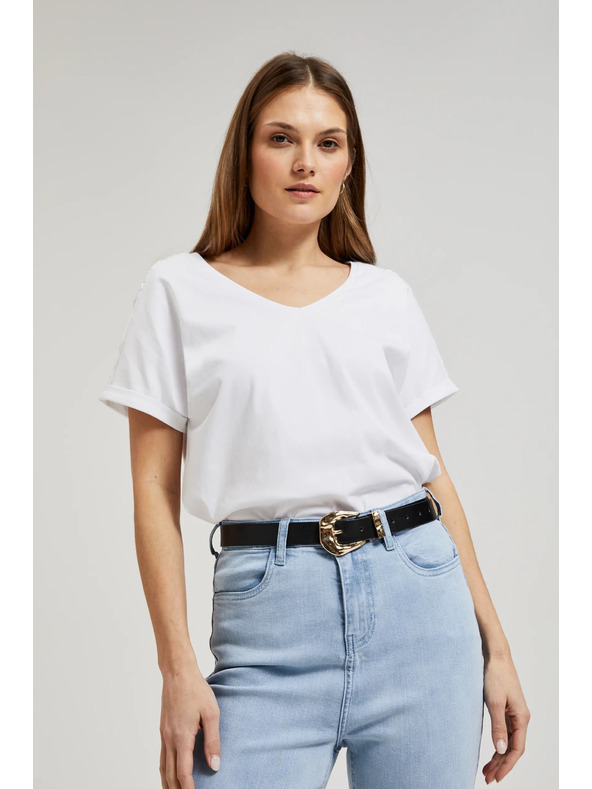 Moodo Črn pas z zlato sponko