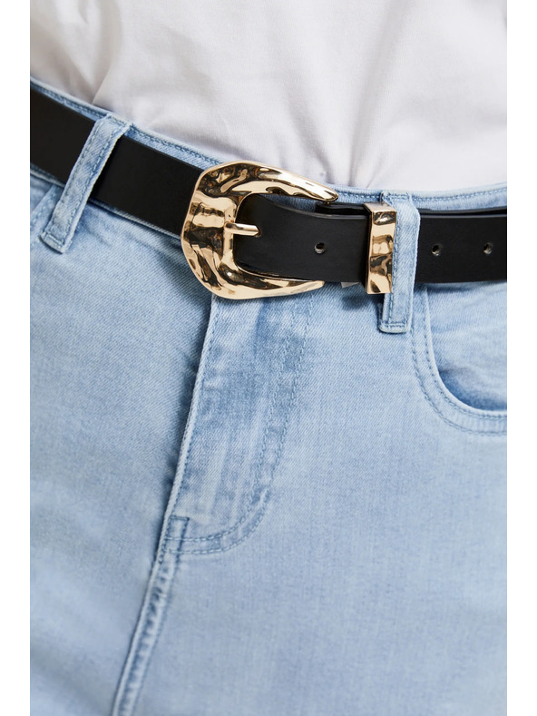 Moodo Črn pas z zlato sponko