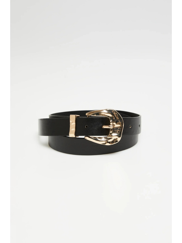 Moodo Črn pas z zlato sponko