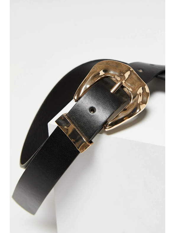 Moodo Črn pas z zlato sponko