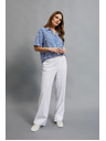 Moodo Bele ohlapne hlače