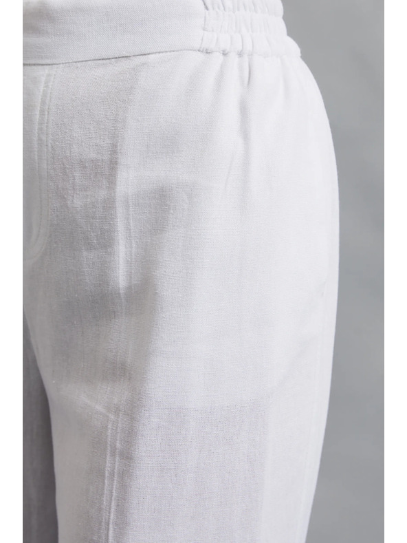 Moodo Bele ohlapne hlače