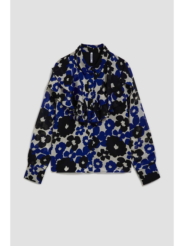 Moodo Pisana bluza z volančkom