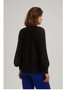 Moodo Črna bluza s prosojnimi rokavi