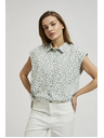 Moodo Vzorčasta bluza z vezavo