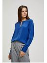 Moodo Modra bleščeča bluza Moodo
