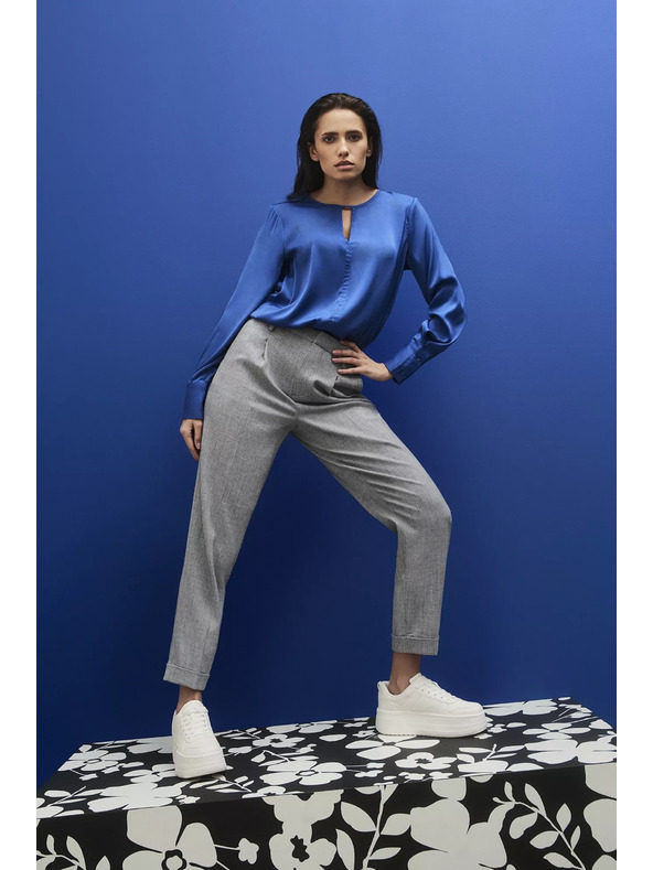 Moodo Modra bleščeča bluza Moodo