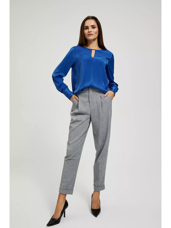 Moodo Modra bleščeča bluza Moodo